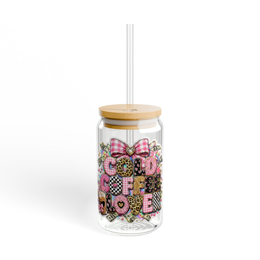 COLD  COFFE LOVER MONEY Sipper Glass, 16oz
