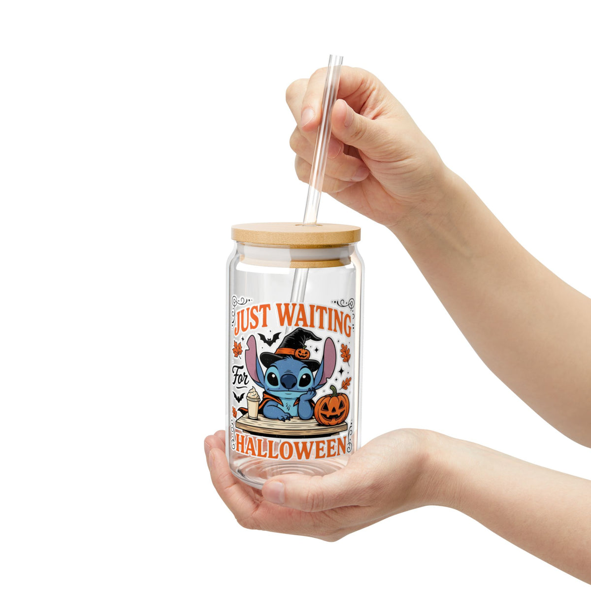Stitch  Halloween Sipper Glass, 16oz