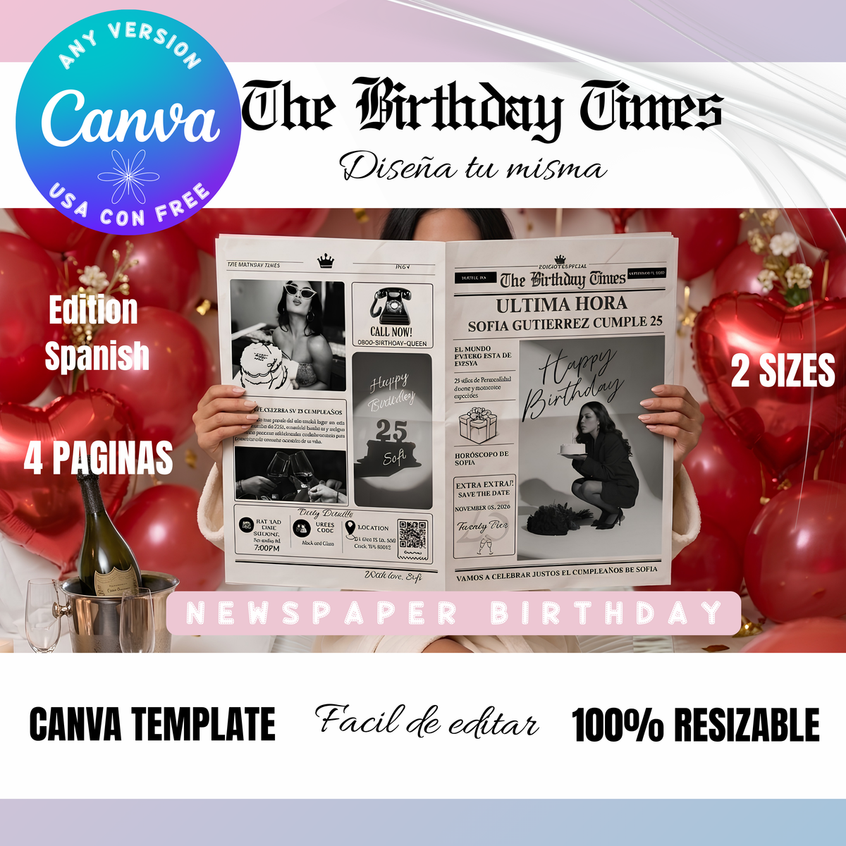 The Birthday Times Template