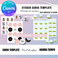 Plantilla Canva para Mockup de Stickers | Muestra tus Diseños Fácilmente | Editable y Descarga Digital